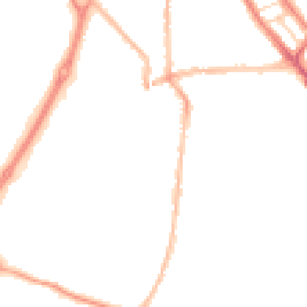Night-time road noise heatmap for NE33 4JU