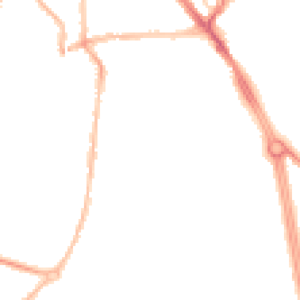 Night-time road noise heatmap for NE33 4UF