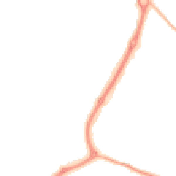 Night-time road noise heatmap for NE33 5AT