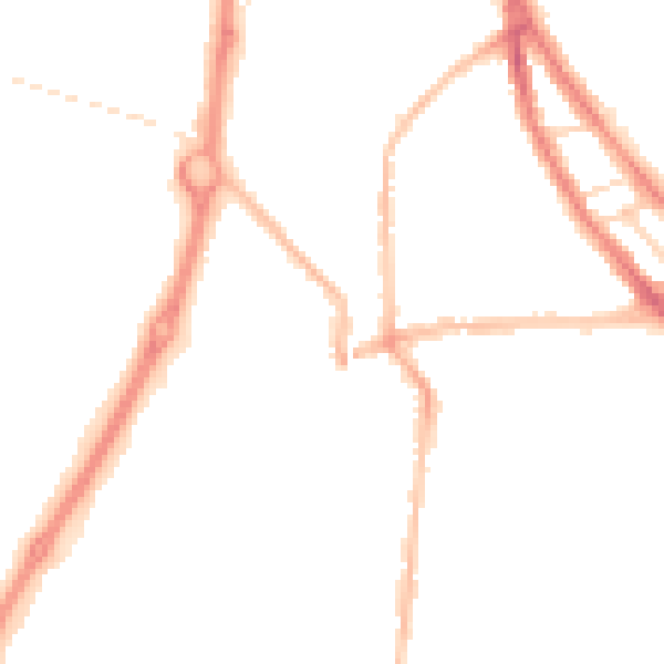 Night-time road noise heatmap for NE33 5QE