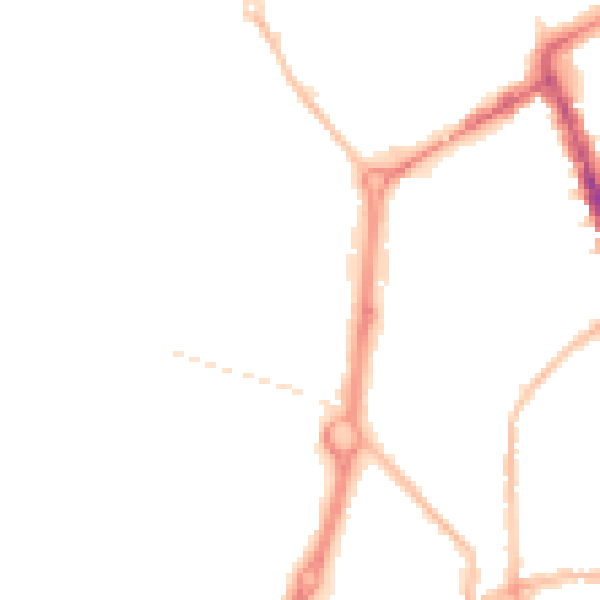 Night-time road noise heatmap for NE33 5RS