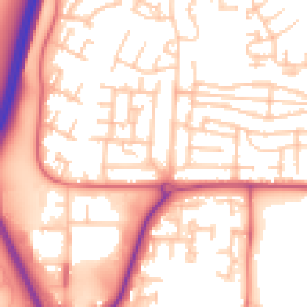 Daytime road noise heatmap for NE37 1AA