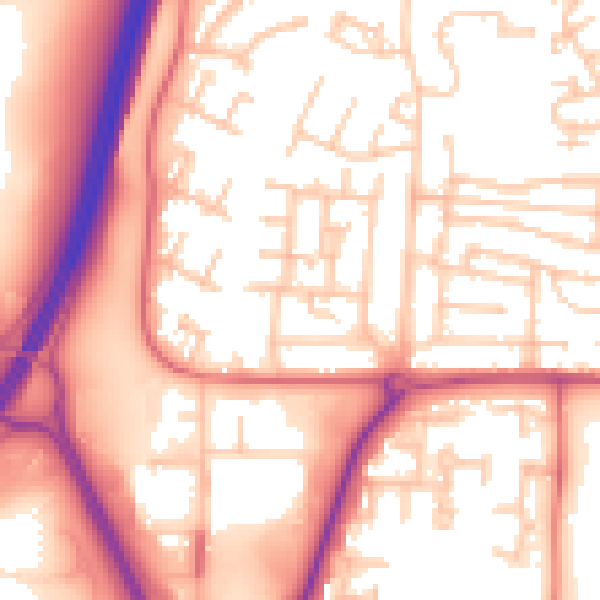 Daytime road noise heatmap for NE37 1AD