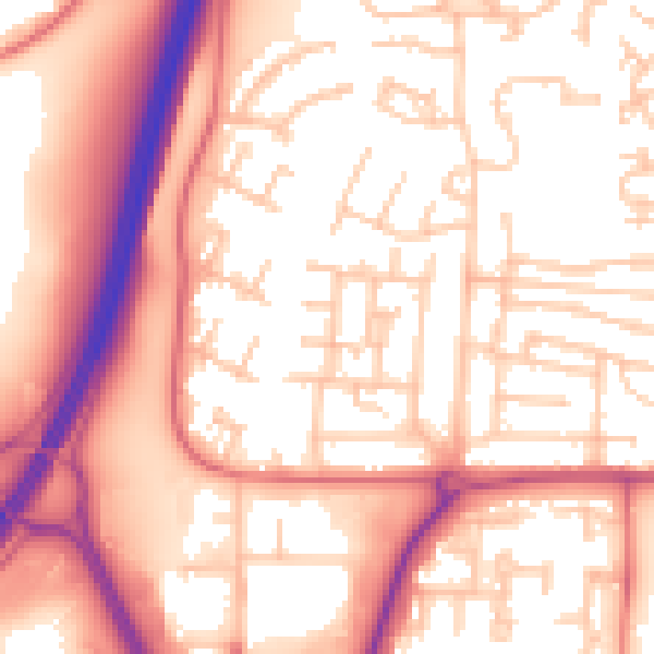 Daytime road noise heatmap for NE37 1AG