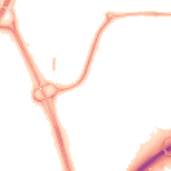 Night-time road noise heatmap for NE37 1AX
