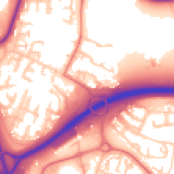 Daytime road noise heatmap for NE37 1BE