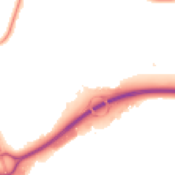 Night-time road noise heatmap for NE37 1BE