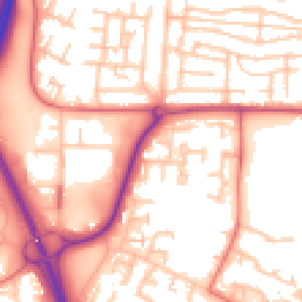 Daytime road noise heatmap for NE37 1BG