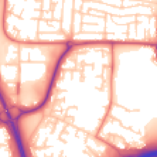 Daytime road noise heatmap for NE37 1BT