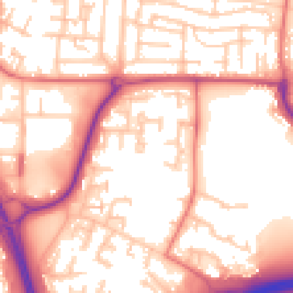 Daytime road noise heatmap for NE37 1BU