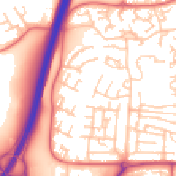 Daytime road noise heatmap for NE37 1DB