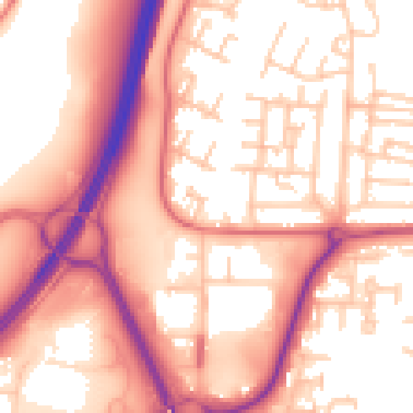 Daytime road noise heatmap for NE37 1DE