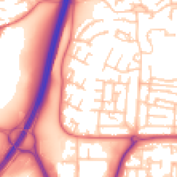 Daytime road noise heatmap for NE37 1DR