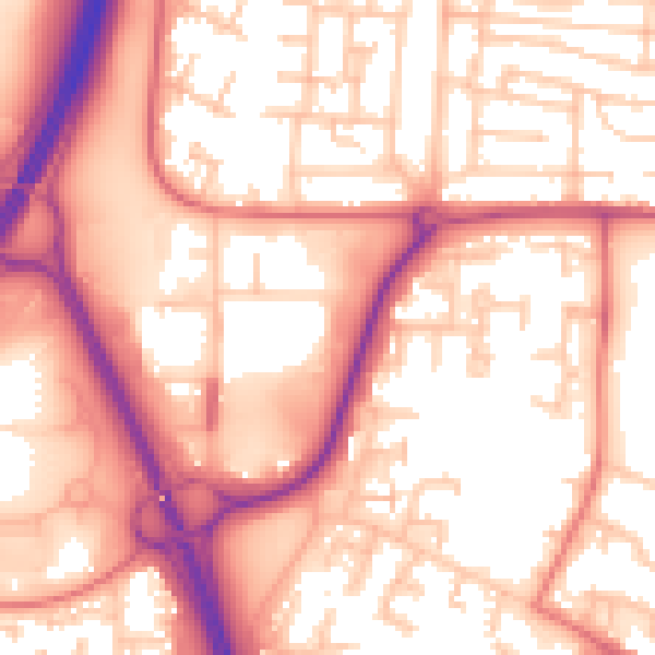 Daytime road noise heatmap for NE37 1HB