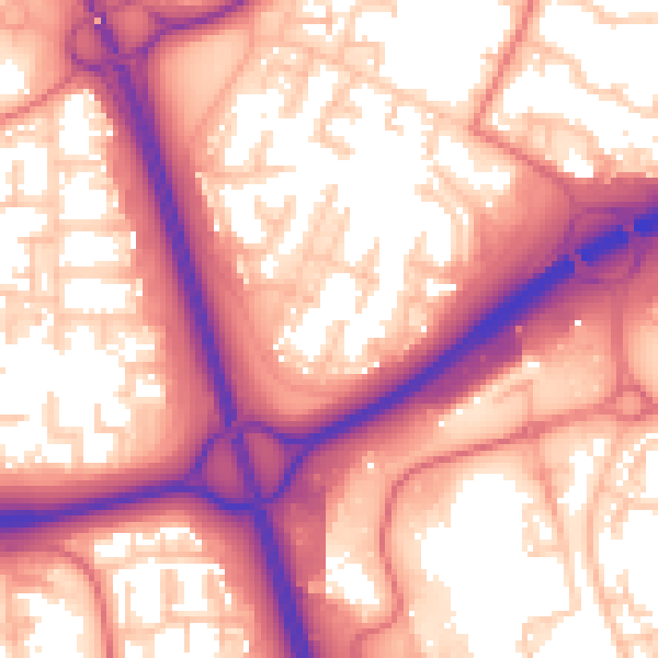 Daytime road noise heatmap for NE37 1RT