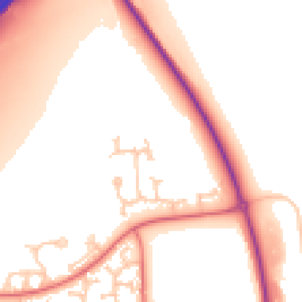 Daytime road noise heatmap for NE37 1SF