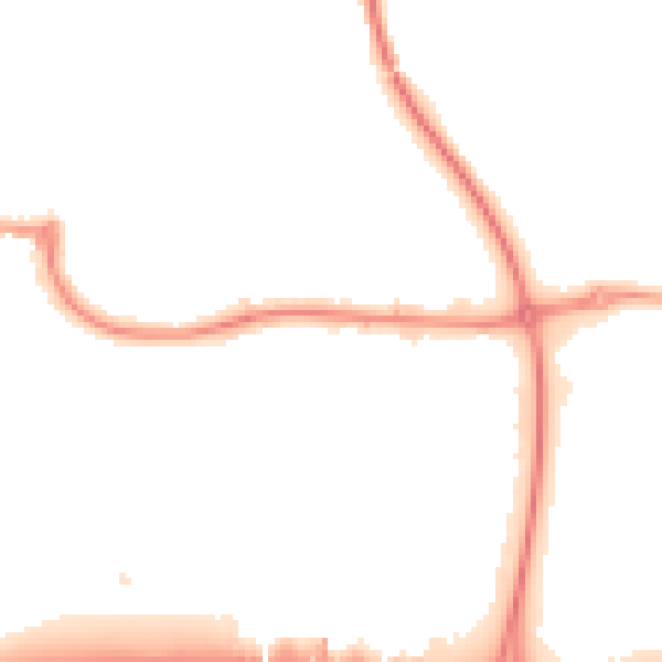 Night-time road noise heatmap for NE37 2AE