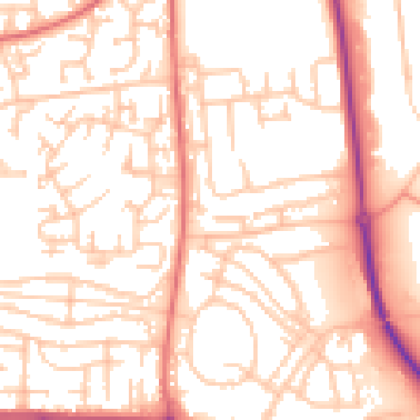 Daytime road noise heatmap for NE37 2BB
