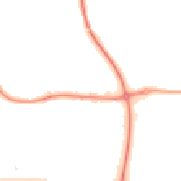 Night-time road noise heatmap for NE37 3AB