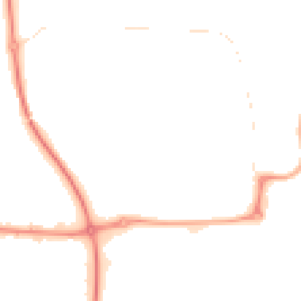Night-time road noise heatmap for NE37 3DY