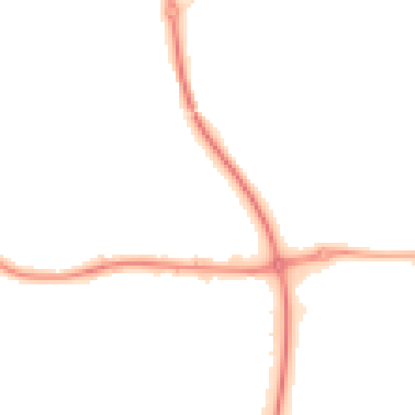 Night-time road noise heatmap for NE37 3ET
