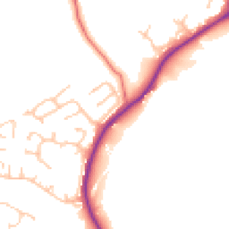 Daytime road noise heatmap for NE39 1AB