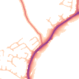 Daytime road noise heatmap for NE39 1AD