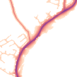 Daytime road noise heatmap for NE39 1AQ