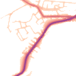 Daytime road noise heatmap for NE39 1DL