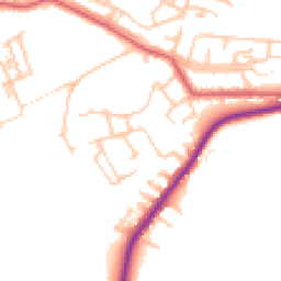 Daytime road noise heatmap for NE39 1DN