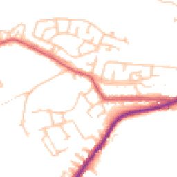 Daytime road noise heatmap for NE39 1DS