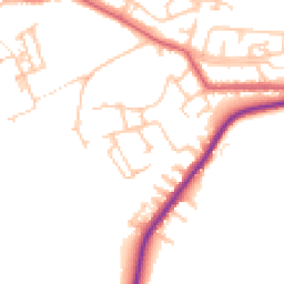 Daytime road noise heatmap for NE39 1DW