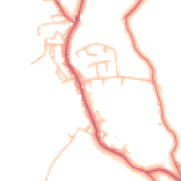 Daytime road noise heatmap for NE39 2BT