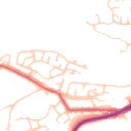 Daytime road noise heatmap for NE39 2LB
