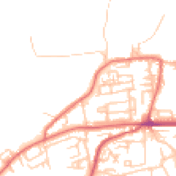 Daytime road noise heatmap for NE40 3AB