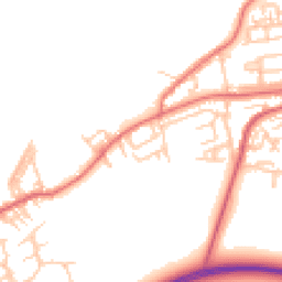 Daytime road noise heatmap for NE40 3AR