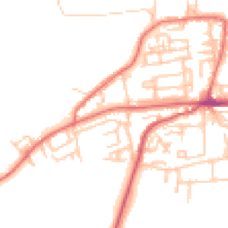 Daytime road noise heatmap for NE40 3BL