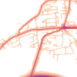 Daytime road noise heatmap for NE40 3BP