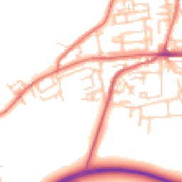 Daytime road noise heatmap for NE40 3BW