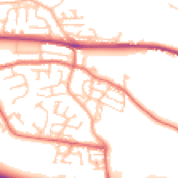 Daytime road noise heatmap for NE40 3DR