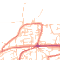 Daytime road noise heatmap for NE40 3RF