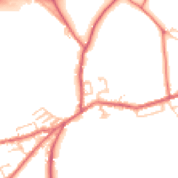 Daytime road noise heatmap for NE40 4AD