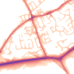 Daytime road noise heatmap for NE40 4DD