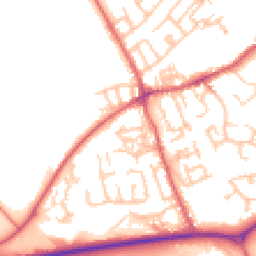 Daytime road noise heatmap for NE40 4HE