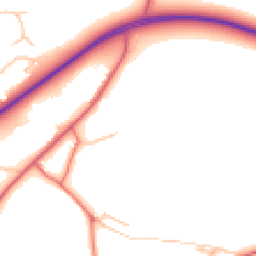 Daytime road noise heatmap for NE40 4QN