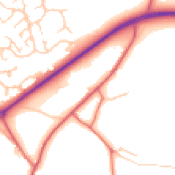 Daytime road noise heatmap for NE40 4QP