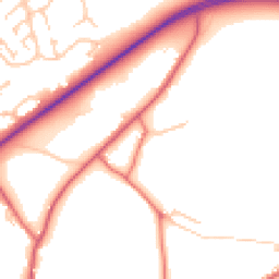 Daytime road noise heatmap for NE40 4QW