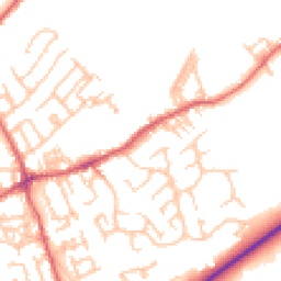 Daytime road noise heatmap for NE40 4TW