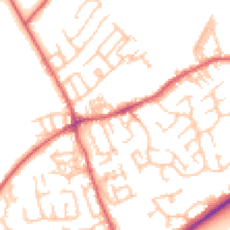 Daytime road noise heatmap for NE40 4TX