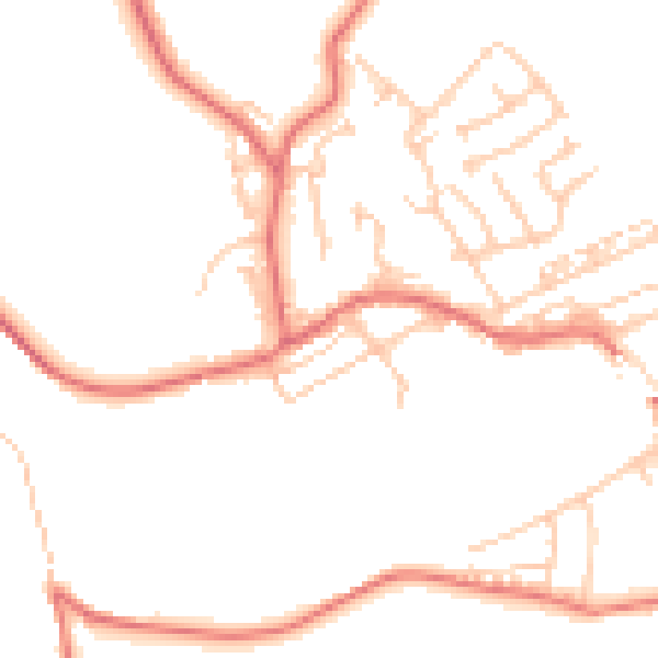 Daytime road noise heatmap for NE41 8AH